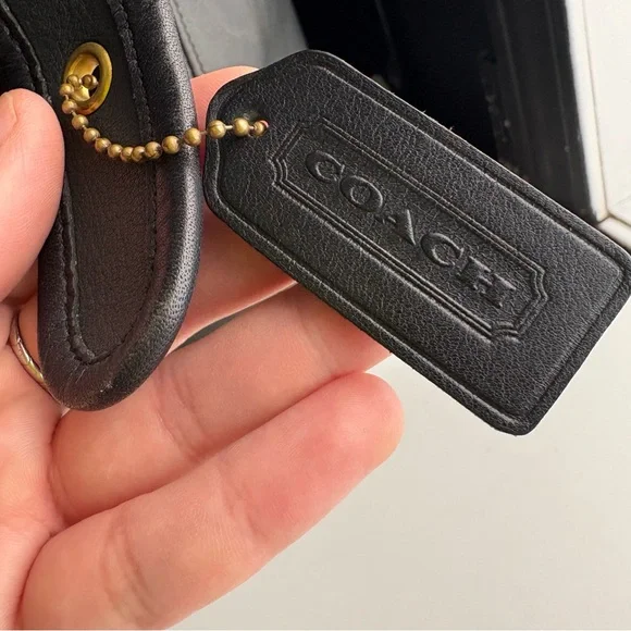 Coach 1970’s Black Leather Duffle Feed Sack Made in New York City - Picture 10 of 16